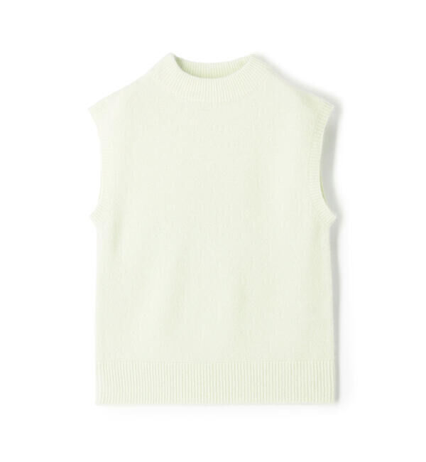 DES PRES「フラッフィーニット ビルドネックベスト」|ニット・セーター|51 ライトグリーン