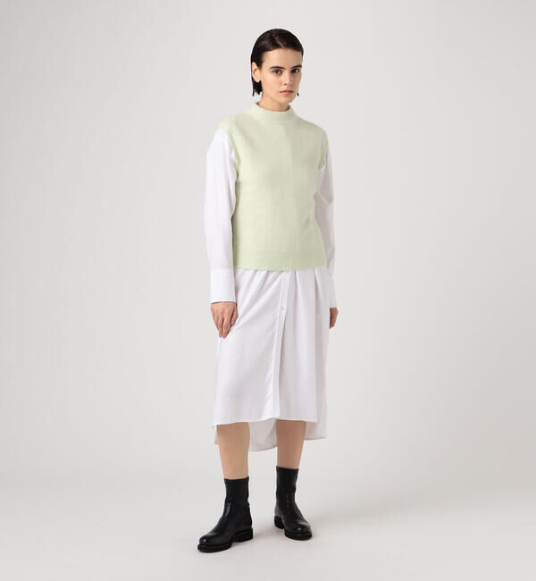 DES PRES「フラッフィーニット ビルドネックベスト」|ニット・セーター|