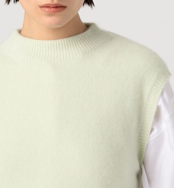 DES PRES「フラッフィーニット ビルドネックベスト」|ニット・セーター|