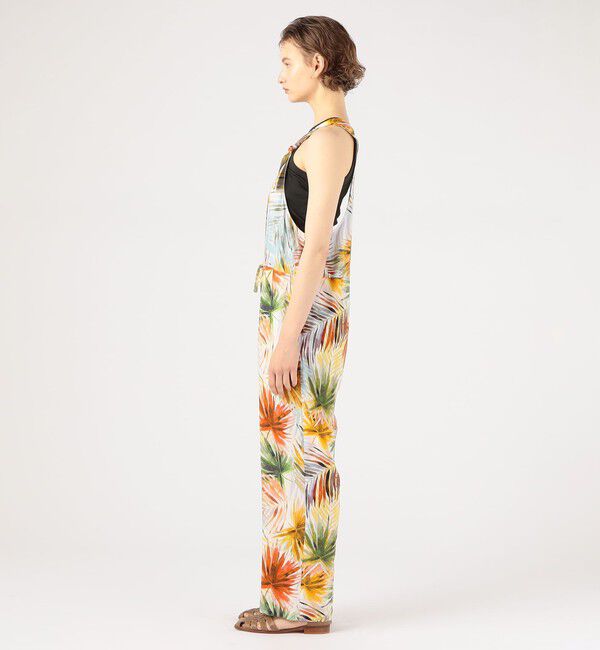 GALERIE VIE「ウォッシャブルレーヨン リーフプリント オールインワン」|オールインワン|