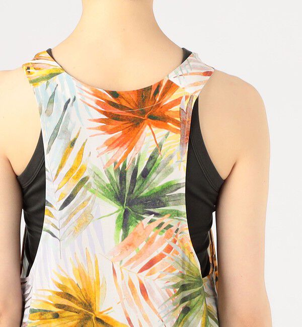 GALERIE VIE「ウォッシャブルレーヨン リーフプリント オールインワン」|オールインワン|