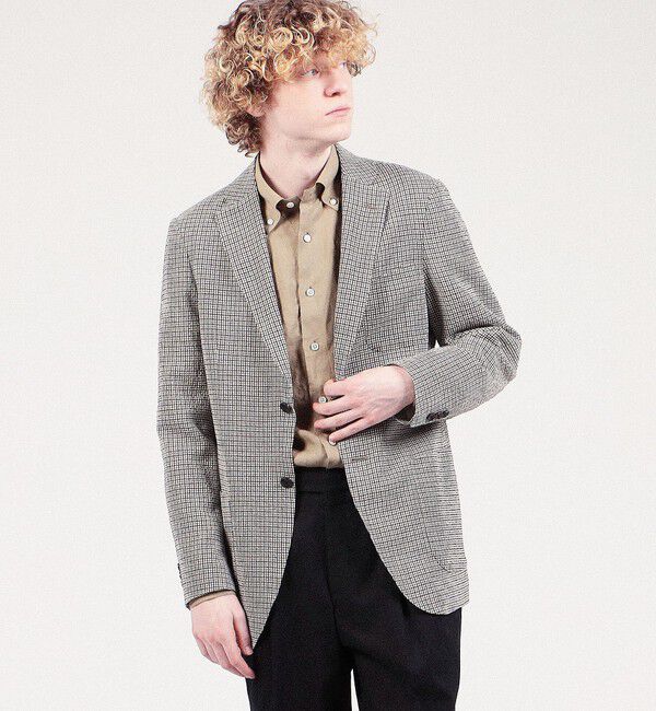 TOMORROWLAND MENS「ウールサッカー シングルブレステッド2Bジャケット Angelico」|テーラードジャケット|