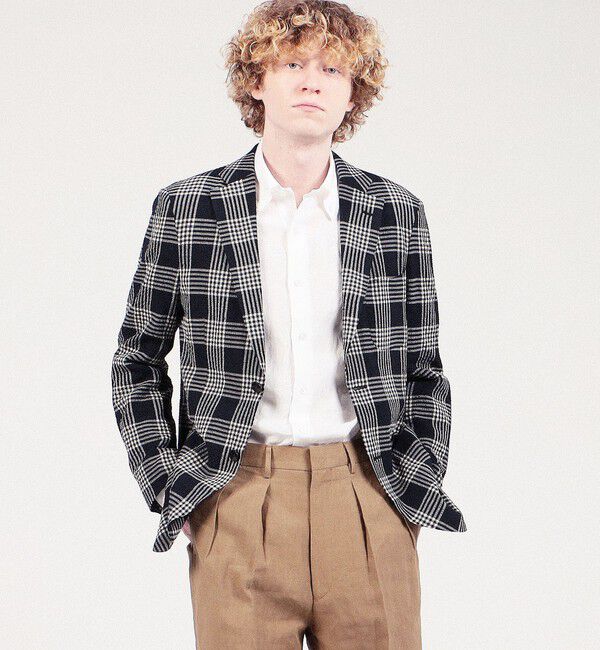 TOMORROWLAND MENS「ウールサッカー シングルブレステッド2Bジャケット Angelico」|テーラードジャケット|