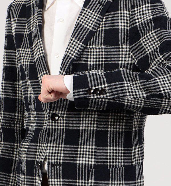 TOMORROWLAND MENS「ウールサッカー シングルブレステッド2Bジャケット Angelico」|テーラードジャケット|