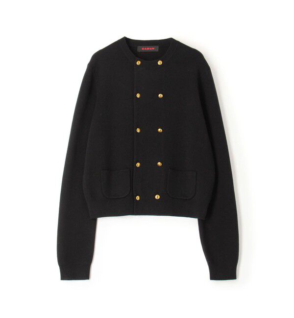 CABaN「コットンカシミヤ ダブルボタンカーディガン」|カーディガン|19 ブラック