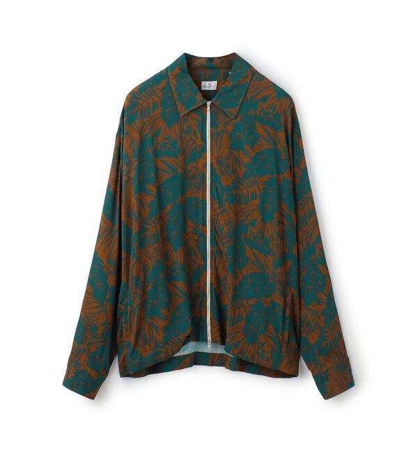 TOMORROWLAND BUYING WEAR「BAGUTTA AKA GL リーフプリント シャツブルゾン」|ブルゾン・スタジャン|46 ブラウン系