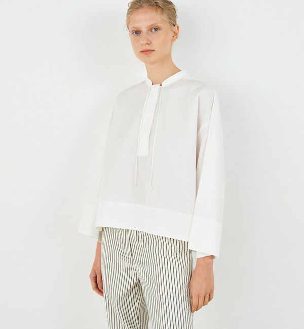 DES PRES「コットンタイプライター バックタックブラウス」|シャツ・ブラウス|