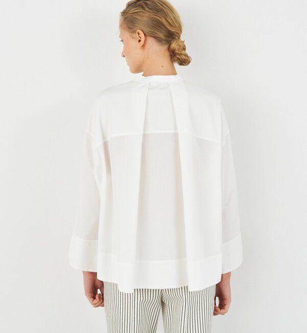 DES PRES「コットンタイプライター バックタックブラウス」|シャツ・ブラウス|