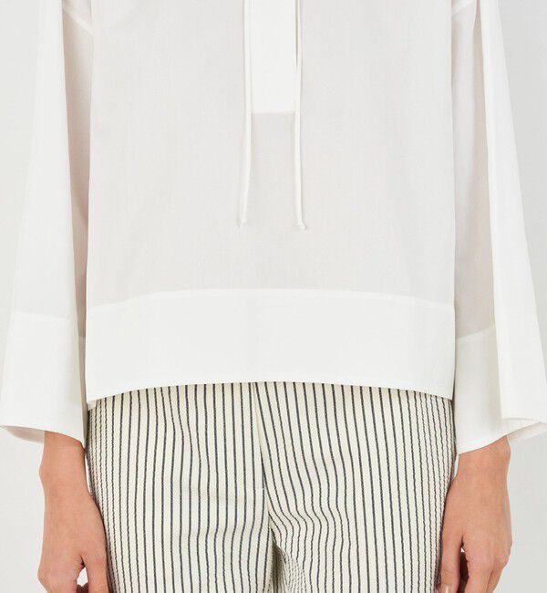 DES PRES「コットンタイプライター バックタックブラウス」|シャツ・ブラウス|