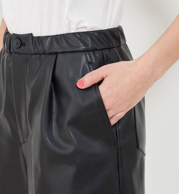 GALERIE VIE「レザーライククロスストレッチイージーハーフパンツ」|その他|