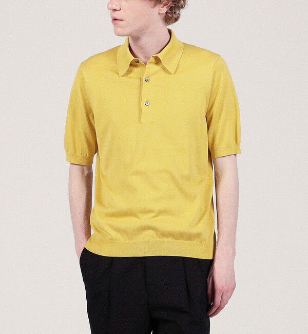 TOMORROWLAND MENS「シルクコットン ニットポロシャツ SESIA」|ニット・セーター|