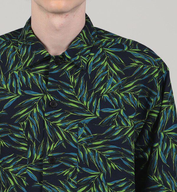 TOMORROWLAND MENS「コットン リーフプリント オープンカラーシャツ」|シャツ・ブラウス|