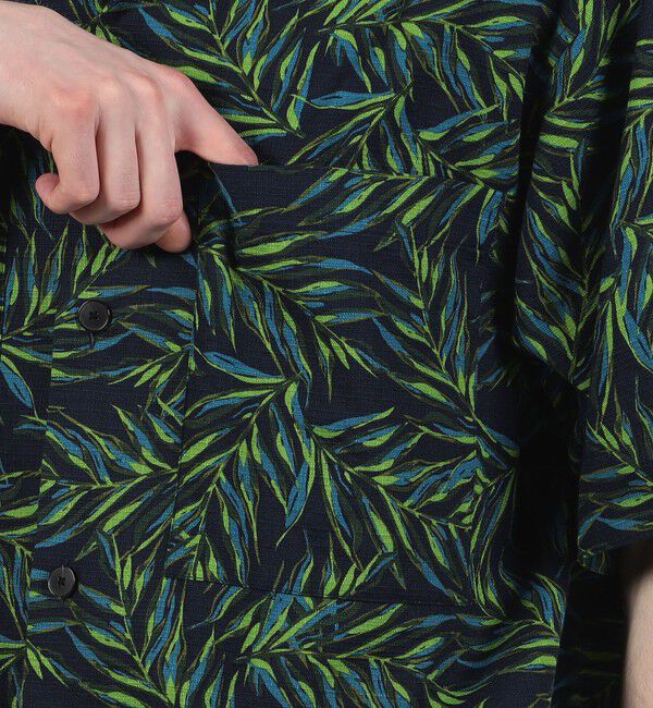 TOMORROWLAND MENS「コットン リーフプリント オープンカラーシャツ」|シャツ・ブラウス|