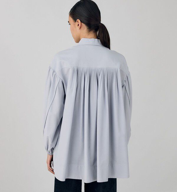 DES PRES「コットンシルクポプリン タックチュニックシャツ」|シャツ・ブラウス|