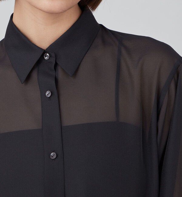 TOMORROWLAND collection「シアーオーガンジー ロングスリーブブラウス」|シャツ・ブラウス|