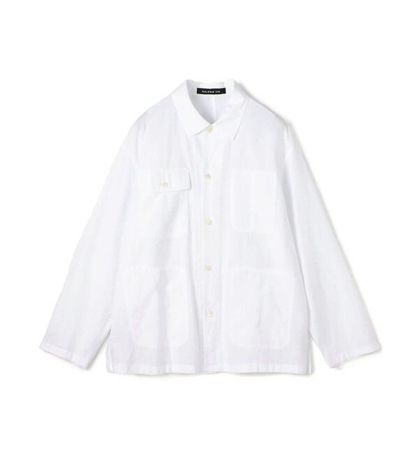 GALERIE VIE「エアリーサッカー シャツブルゾン」|テーラードジャケット|11 ホワイト