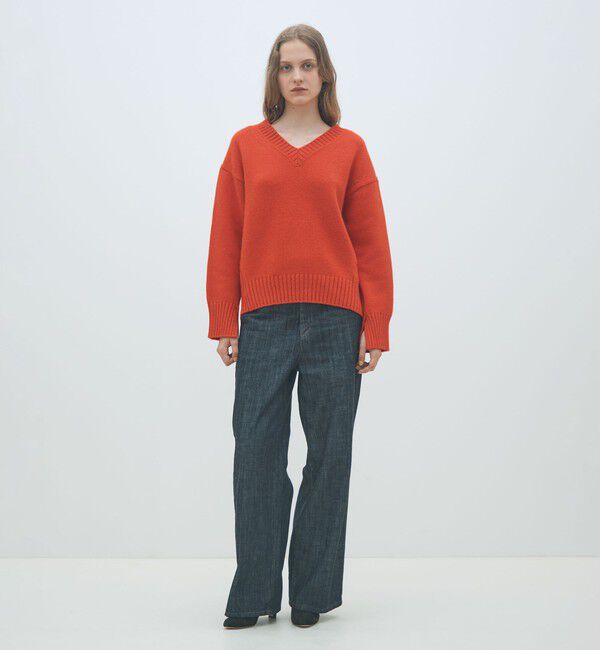 MACPHEE「ラムカシミヤ Vネックプルオーバー」|ニット・セーター|