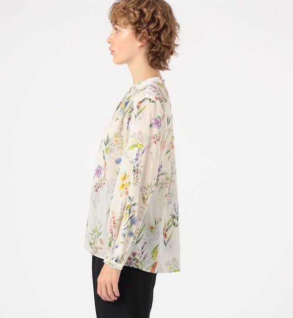 TOMORROWLAND collection「カカオフラワープリント ボウタイブラウス」|シャツ・ブラウス|