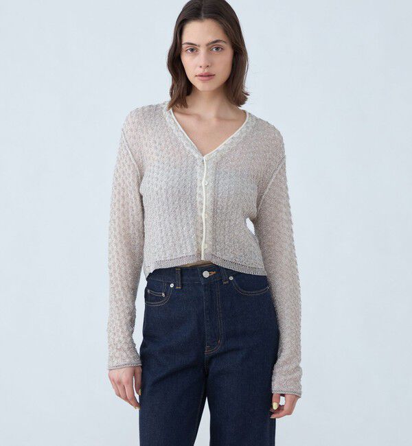 MACPHEE「ルレックスモヘヤ Vネックカーディガン」|カーディガン|