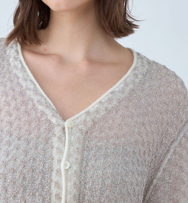 MACPHEE「ルレックスモヘヤ Vネックカーディガン」|カーディガン|