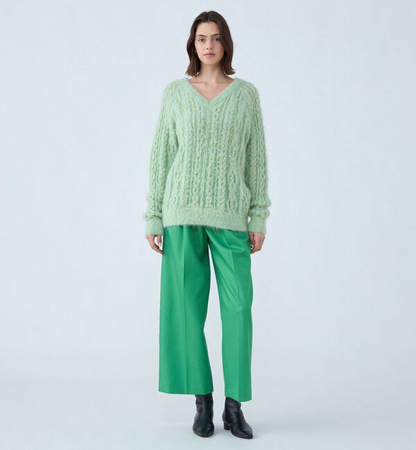 MACPHEE「モヘヤビンテージ Vネックプルオーバー」|ニット・セーター|