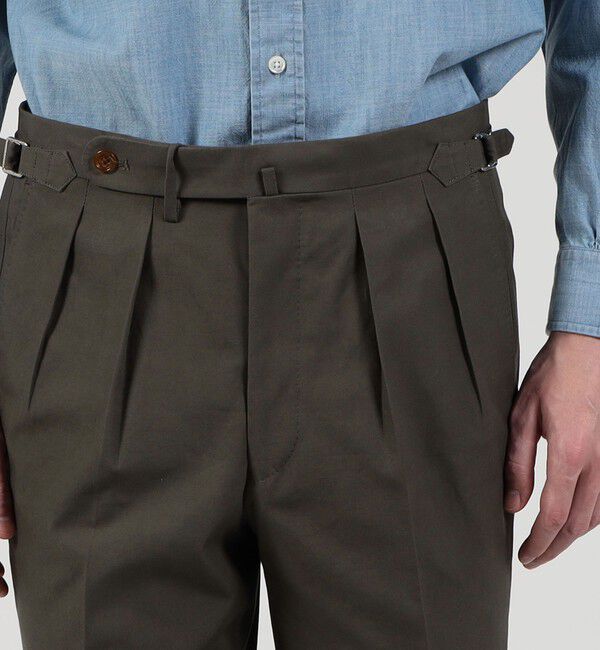 TOMORROWLAND MENS「コットン イン2プリーツスラックス BRADFORD SYSTEM」|スラックス|