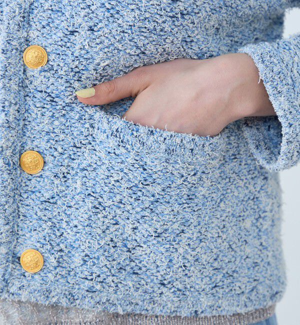 MACPHEE「ツイードニット Vネックカーディガン」|カーディガン|