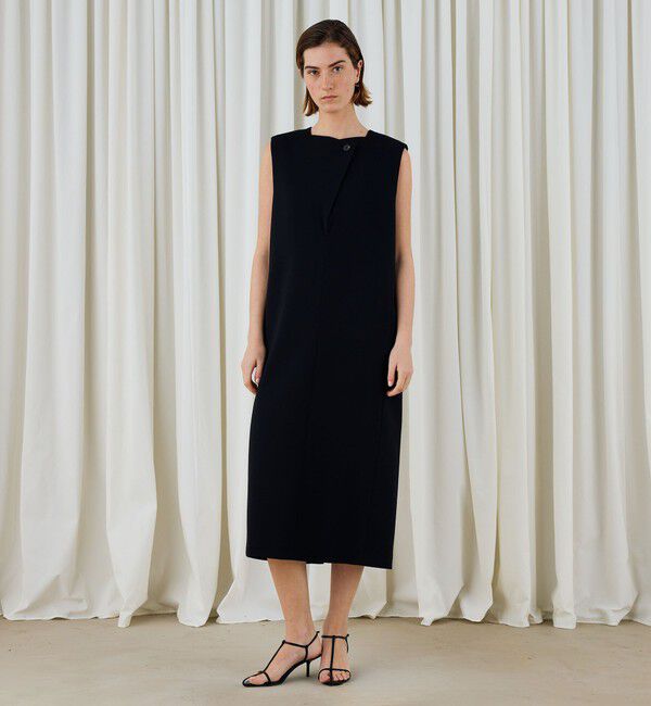 DES PRES「ウールジョーゼット ノースリーブワンピース」|ワンピース|