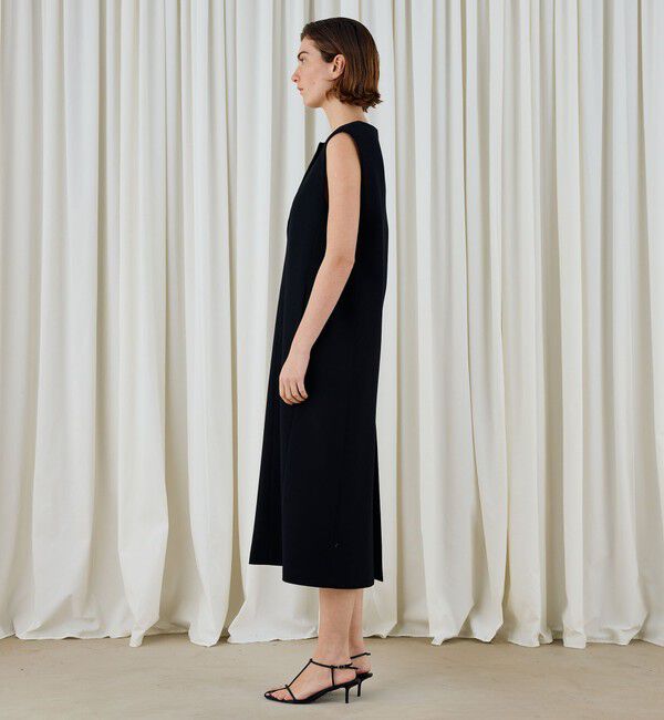 DES PRES「ウールジョーゼット ノースリーブワンピース」|ワンピース|