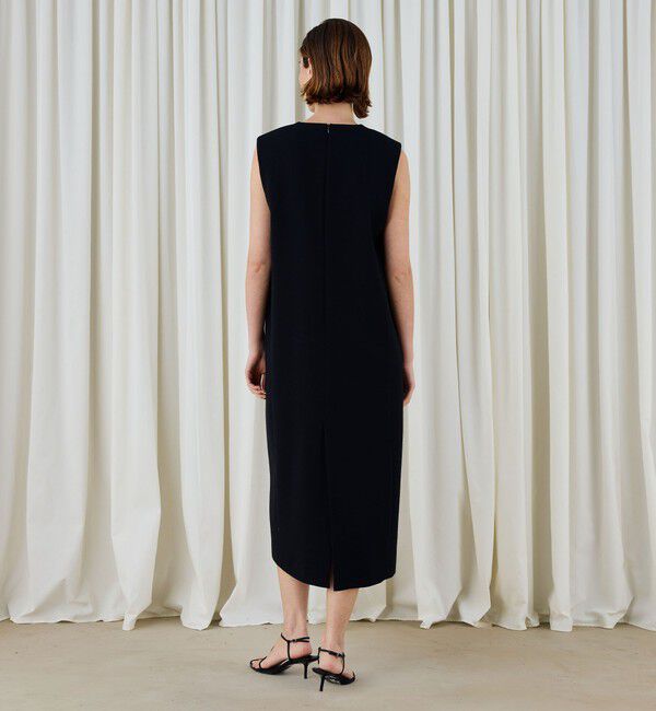 DES PRES「ウールジョーゼット ノースリーブワンピース」|ワンピース|