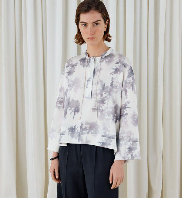 DES PRES「ライト＆シャドープリント プルオーバーブラウス」|シャツ・ブラウス|