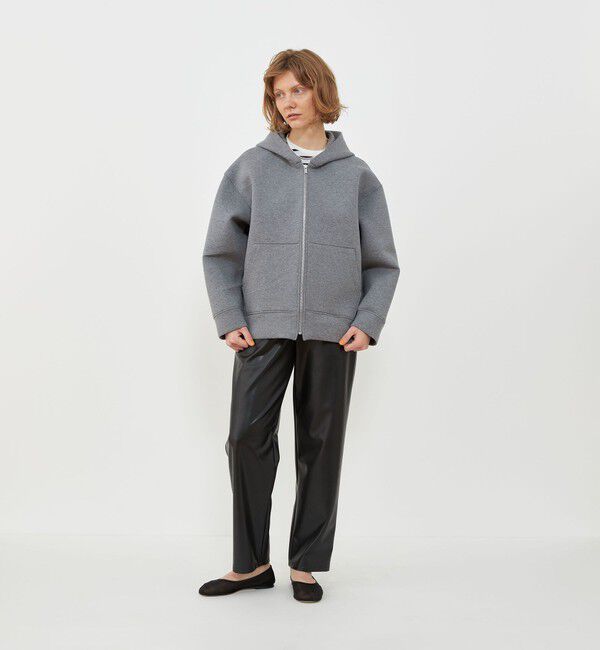 GALERIE VIE「ダンボールニット フーデッドブルゾン」|パーカー|