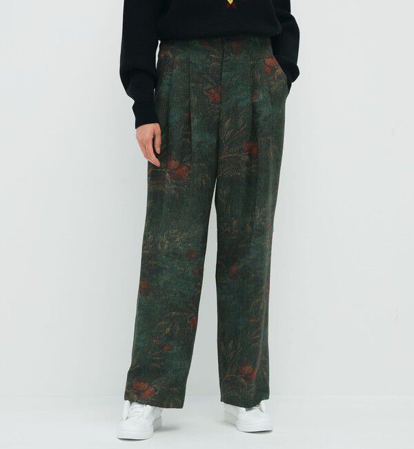 CABaN「オーチャードジャカード 2タックパンツ」|チノ|