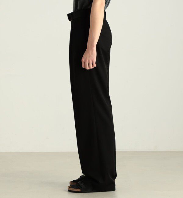 Edition「ウールギャバ ベルトパンツ」|スラックス|