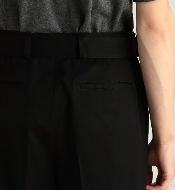 Edition「ウールギャバ ベルトパンツ」|スラックス|