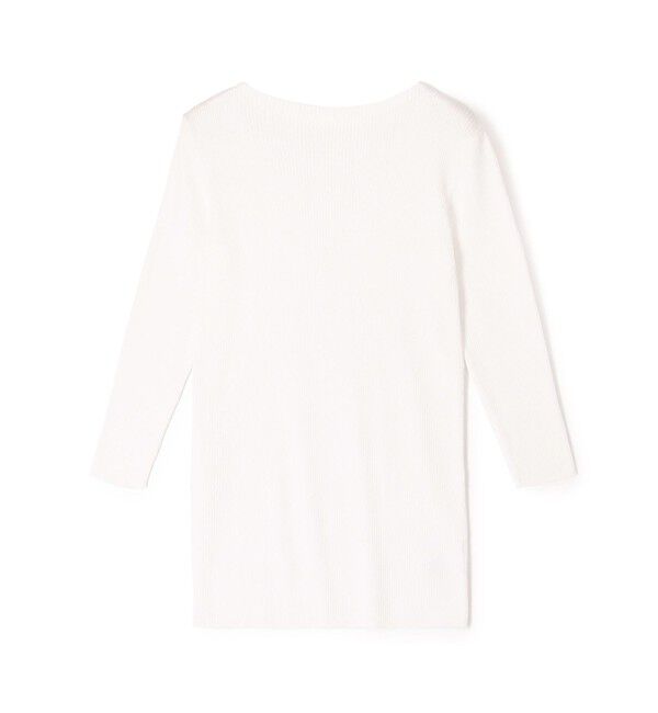 GALERIE VIE「ギザコットンリブ ボートネックプルオーバー」|ニット・セーター|11 ホワイト