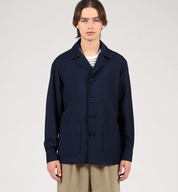 TOMORROWLAND MENS「TOMORROWLAND PILGRIM ウールトロピカル ハンドカバーシャツ」|ブルゾン・スタジャン|