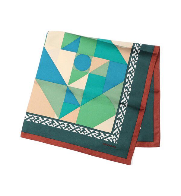 TOMORROWLAND GOODS「TOMORROWLAND シルクプリント スカーフ」|バンダナ・スカーフ|56 グリーン系