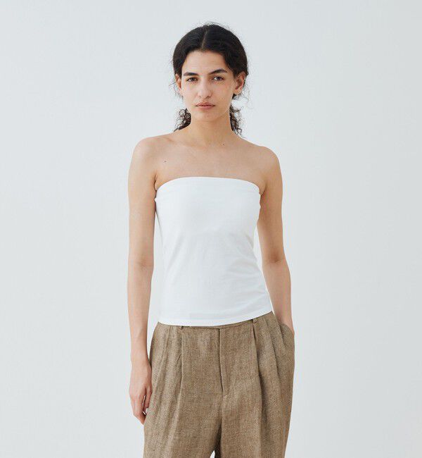 GALERIE VIE「スビンコットン ベアトップ」|チューブトップ|