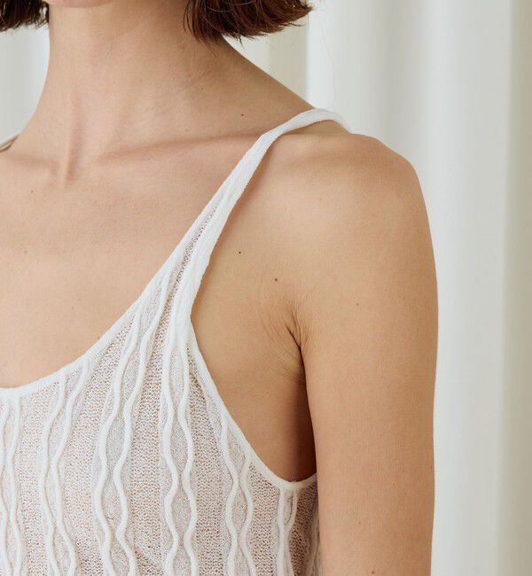 DES PRES「コットンストレッチ　エアリーニットタンクトップ」|ニット・セーター|