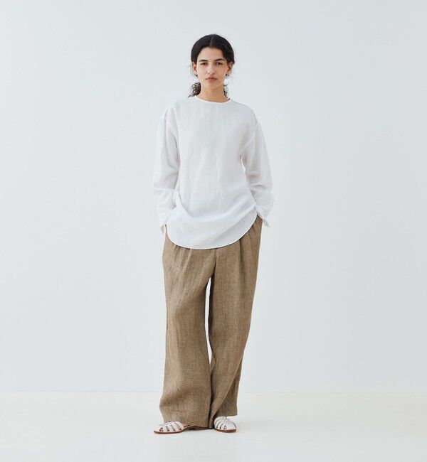 GALERIE VIE「リネン クルーネックシャツ」|シャツ・ブラウス|