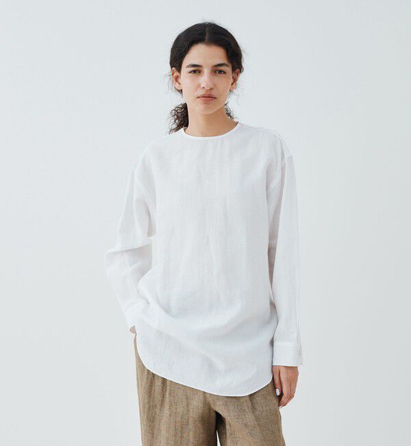 GALERIE VIE「リネン クルーネックシャツ」|シャツ・ブラウス|