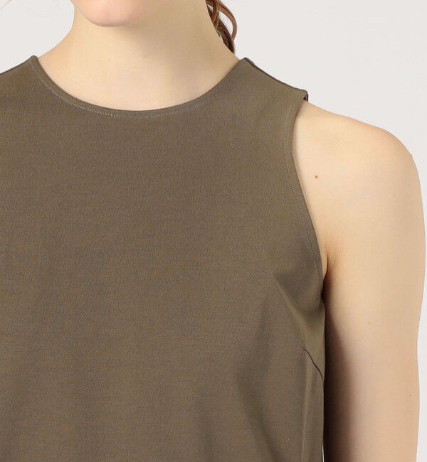 MACPHEE「マテリアルコンビ ギャザーマキシワンピース」|ワンピース|