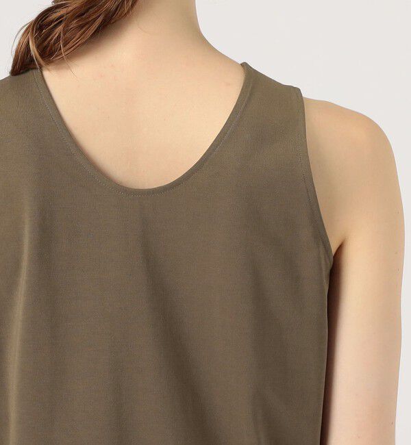 MACPHEE「マテリアルコンビ ギャザーマキシワンピース」|ワンピース|