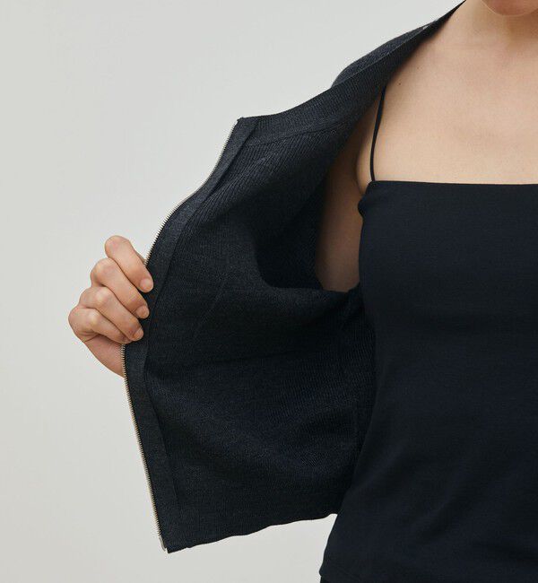 DES PRES「ハーフカーディガン ジップアップブルゾン」|カーディガン|