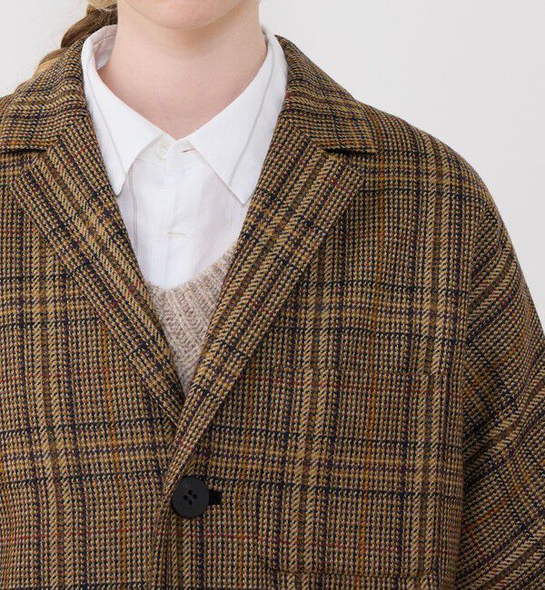 GALERIE VIE「チェビオットツイード ドルマンスリーブコート」|チェスターコート|
