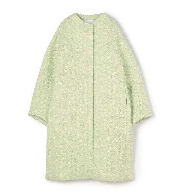 Ballsey「Phyllis ビルドミドルコート」|ノーカラーコート|51 ライトグリーン