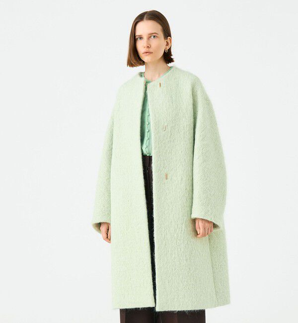 Ballsey「Phyllis ビルドミドルコート」|ノーカラーコート|
