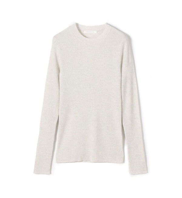 GALERIE VIE「プルミエールウールリブ クルーネックプルオーバー」|ニット・セーター|13 ライトグレー