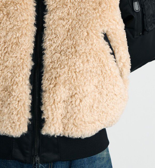 TOMORROWLAND BUYING WEAR「【別注】HYKE FAUX SHEARLING TYPE MA-1JACKET」|ブルゾン・スタジャン|